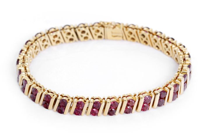 Tiffany & Co. 18k Yellow Gold & apx. 10 Carat Ruby Bracelet 