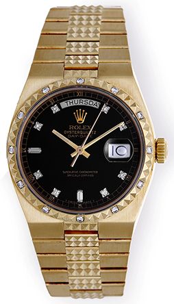 Rolex President Oysterquartz Day-Date 18K Gold Watch 19038 