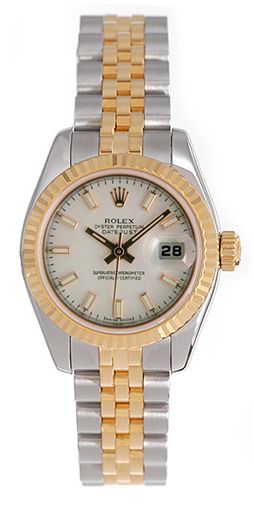 Rolex Ladies Steel & Gold Datejust Watch 179173