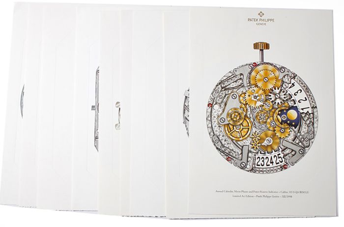 Limited Edition Patek Philippe Watch Lithographs Set of 9 