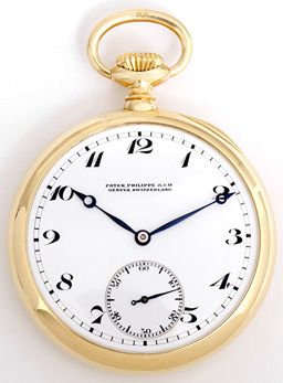 Rare First Place Time Trials Patek Philippe 18k Pocket Watch 