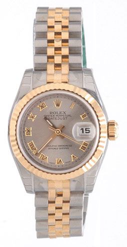 Rolex Datejust 179173 Rhodium With Gold Roman Numerals