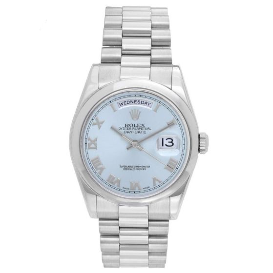 Men's Rolex President Day-Date Watch Glacier Blue Dial 118206