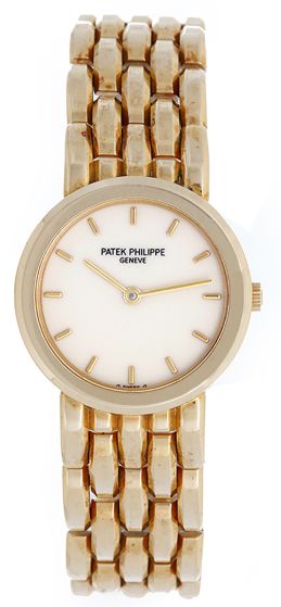 Ladies Patek Philippe Calatrava 18k Yellow Gold Quartz Watch 4748 / 3