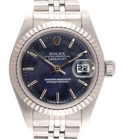 Rolex Datejust 69174 Dark Blue With Raised Stick Markers 