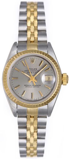 Rolex  Datejust 2-Tone Steel & Gold Ladies Watch 6917 Gray Dial