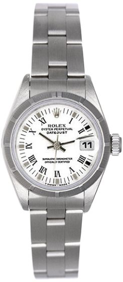 Rolex Date Ladies Watch 69240 White Roman Dial