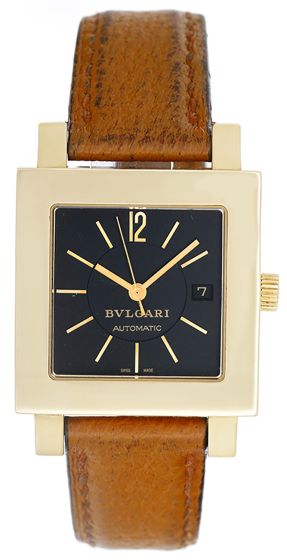 Bvlgari Quadrato Ladies Large Size 18k Yellow Gold Automatic Watch