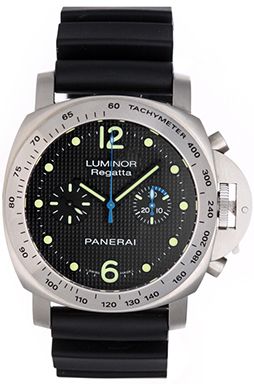 Panerai Pam 308 K Luminor Regatta Watch Textured Black Dial 
