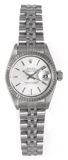 Ladies Rolex Datejust Steel & 18k White Gold Watch 79174