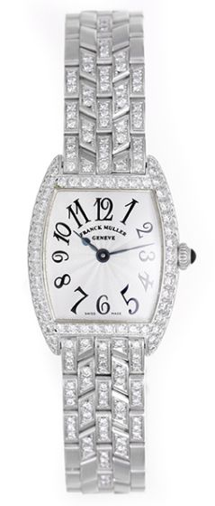 Franck Muller Cintree Curvex 18k White Gold Watch 2251 QZD 