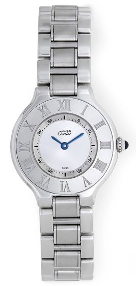 Cartier Must 21 Ladies Stainless Steel Watch W10109T2