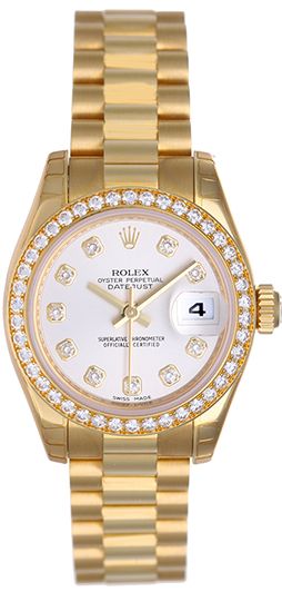 Rolex Ladies President 18k Gold Watch 179138