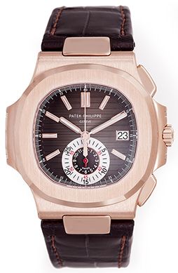 Patek Philippe Nautilus Men's 18k Rose Gold Chronograph Watch 5980  R or 5980R