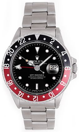 Rolex GMT-Master II Stainless Steel Watch 16710 Red/Black 