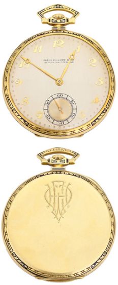 Vintage Patek Philippe Men's Pocket Watch Silver Dial 