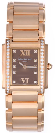 Patek Philippe Twenty-4 Rose Gold and Diamond Watch 