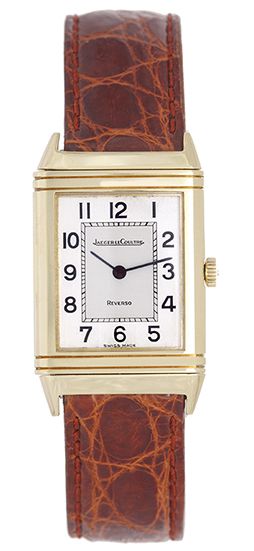 Jaeger - LeCoultre Reverso 18k Yellow Gold Men's Watch on Strap Band 6184/21