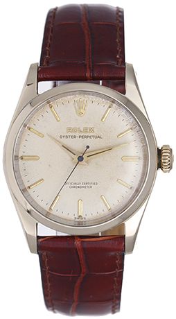 Vintage Rolex Gold Shell Oyster Perpetual Men's Watch 6634