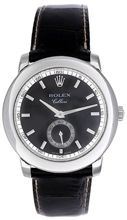 Rolex Cellini Cellinium Platinum Black Dial Watch 5241/6