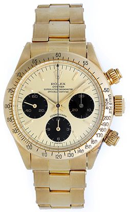 Rare & Collectible Vintage Rolex Cosmograph Daytona 18k Gold Men's Chronograph Watch 6265