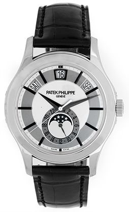 Patek Philippe Annual Calendar Men's 18k White Gold Moonphase Watch 5205G-001 (or 5205 G)