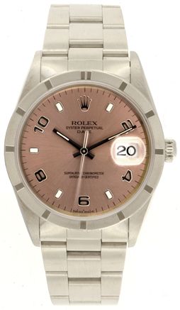Rolex Date Men's Watch 15210 Rose dial