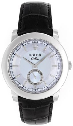 Rolex Cellini Cellinium Men's Platinum Watch 5241/6 Glacier Blue Dial