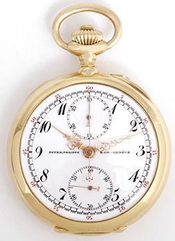 Vintage Patek Philippe Chronograph Pocket Watch with Papers 