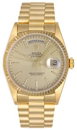 Rolex President Day-Date Men's 18k Gold Watch Model 18238 