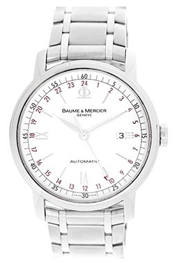 Baume & Mercier Classima Executives Automatic GMT Men's Steel Watch 8734