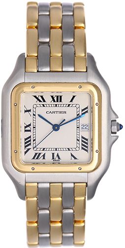 Cartier Jumbo Panther 2-Tone 3-Row Men's Watch 