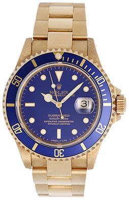 Collector's Special 1991 -  Rolex Submariner 18k Gold Men's Watch 16618 - NOS - 25 years Never Worn!