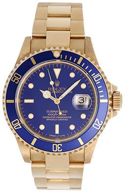 Rolex Submariner 18K Yellow Gold Men's Watch