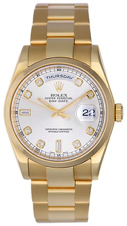 Rolex Day-Date President Men's 18k Diamond Watch 118208