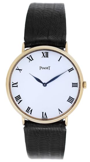 Vintage Piaget Yellow Gold Men's Quartz Watch on Strap