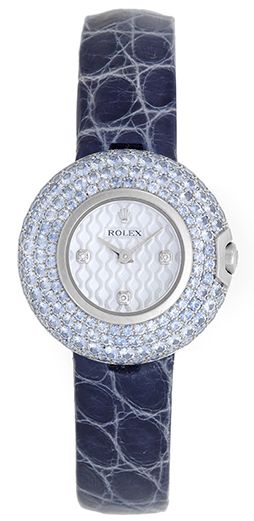 Rolex Cellini Orchid White Gold Sky Blue Sapphire 6201/9 SACI 