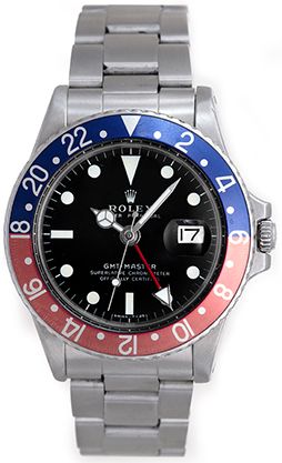 Vintage Rolex GMT-Master Men's Red/Blue Pepsi Bezel 1675 