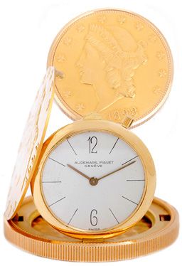 Audemars Piguet Rare 1898 $20 Gold Coin Pocket Watch 