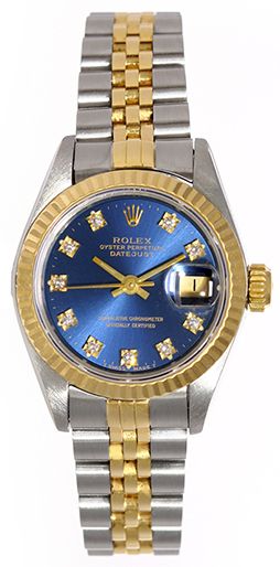 Rolex Datejust 2-Tone Diamond Watch Ladies 69173