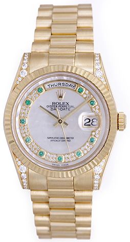 Rolex President Day-Date With Emeralds & Diamonds 118338