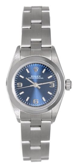 Rolex Lady Oyster Perpetual Ladies Watch 76080 Blue Dial