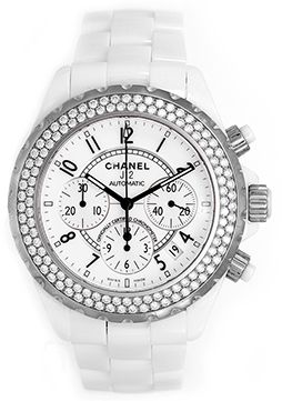 Chanel J12 White Ceramic Diamond Automatic 41mm Watch 