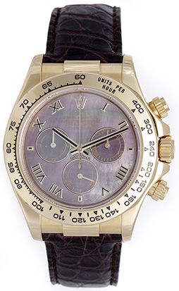 Rolex Cosmograph Daytona Gold Men's Watch Mother of Pearl Roman 116518