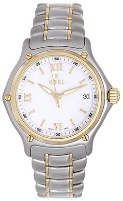 Ebel 1911 XL Two Tone Quartz White Roman Dial Watch 