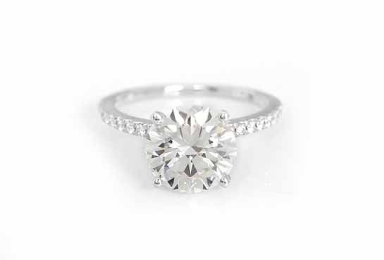 GIA Certified Round Brilliant Cut Diamond & Wedding Ring 6.5 