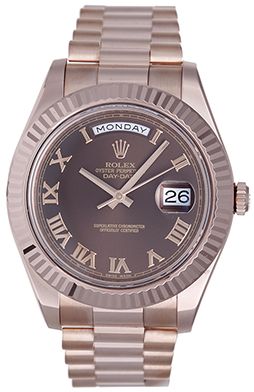 Rolex President Day-Date II Men's 18k Rose Gold Watch 218235