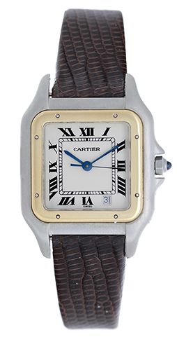 Cartier Panther Midsize Watch with Date on Strap Band
