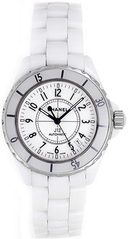 Chanel J12 White Ceramic Men's Unisex Ladies Watch H0970 or (HO970)