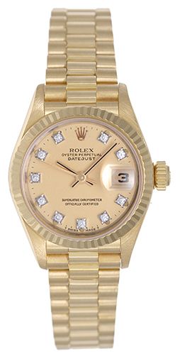 Rolex Oyster Perpetual Datejust 18K Yellow Gold Ladies Watch 6917